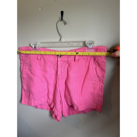 Lilly Pulitzer The Calla Shorts Womens Size 6 Hot Pink Barbie 100% Linen Summer - Picture 5 of 11